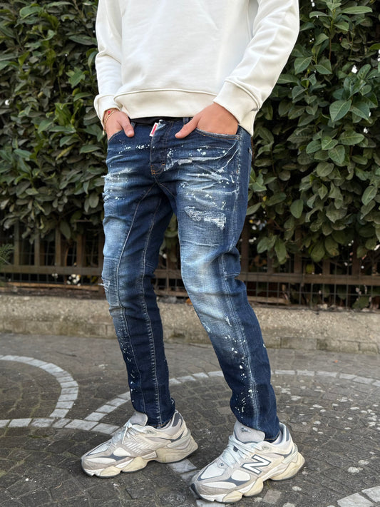 Jeans G2 Firenze Paint White Uomo