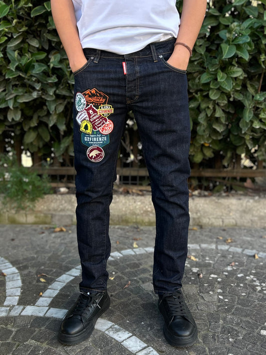 Jeans G2 Firenze "Big Patch" Uomo