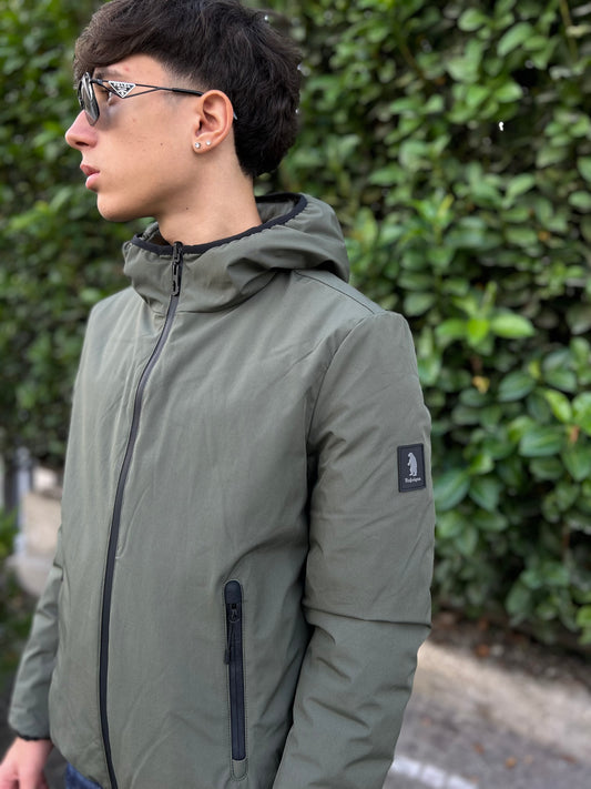 Giubbino Refrigue Reversibile Verde Militare Uomo