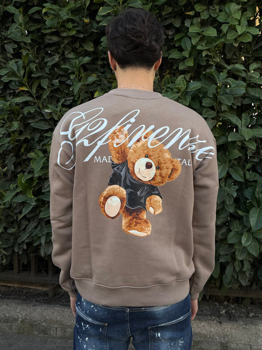 Felpa G2 Firenze "Romantic Bear" Taupe Uomo