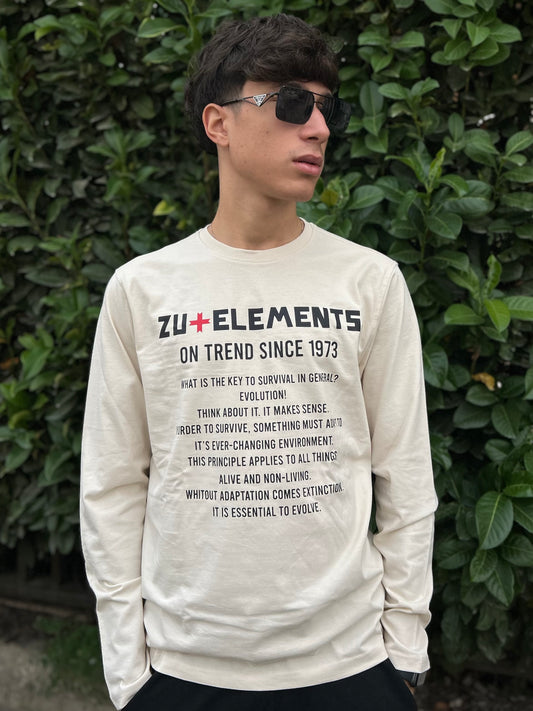 T-Shirt M/L Zu Elements Crema Uomo