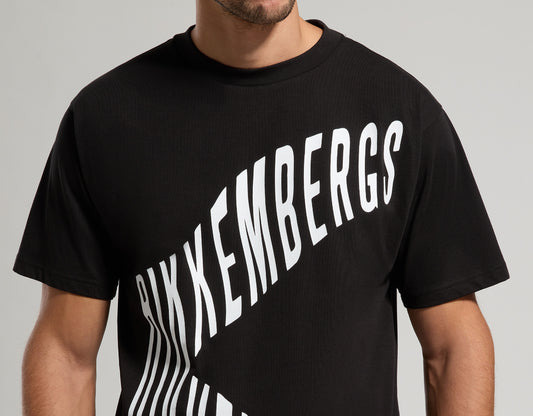 T-Shirt Bikkembergs "1a Linea" Nera Cropped Uomo