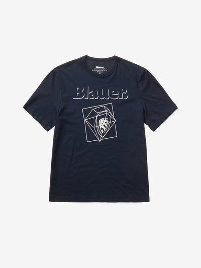 T-Shirt Blauer "Grafica 3D" Blu Uomo