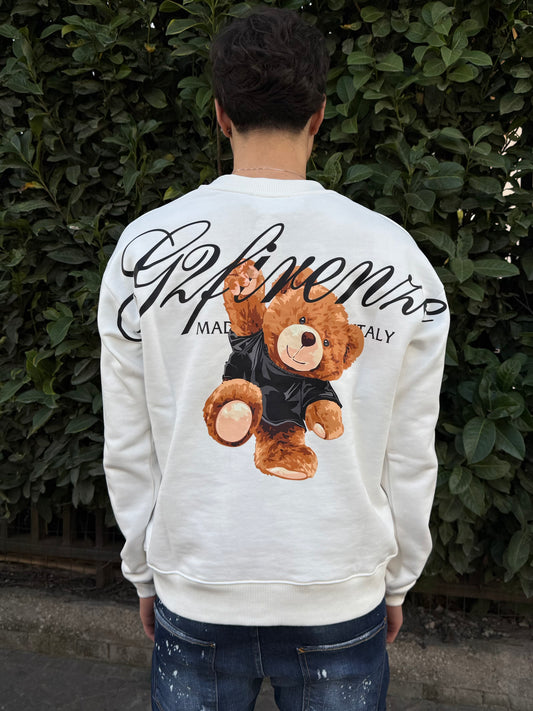 Felpa G2 Firenze "Romantic Bear" Bianca Uomo