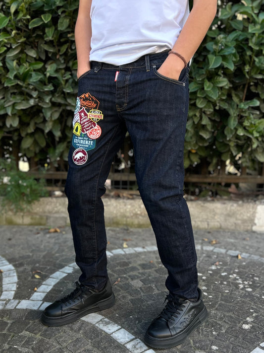 Jeans G2 Firenze "Big Patch" Uomo