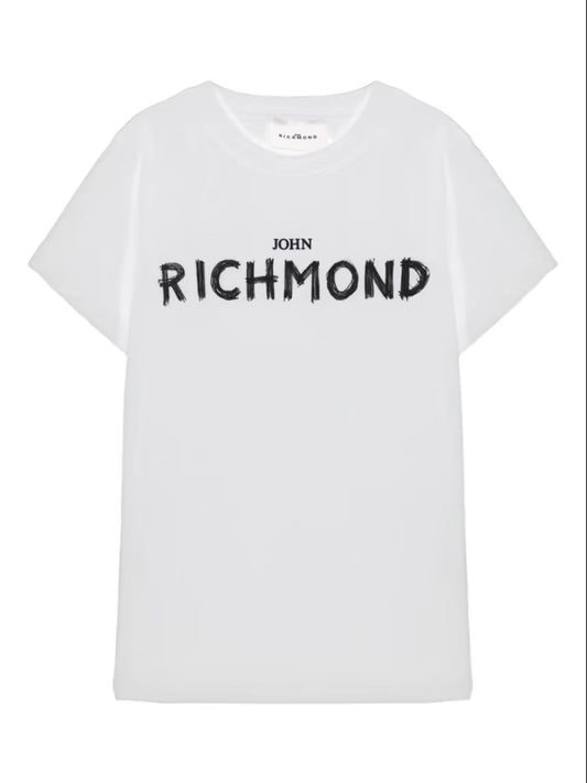 T-Shirt John Richmond "Graffi" Bianca Bambino/Ragazzo