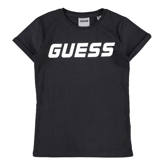 T-shirt Nera Logo Bambina Guess
