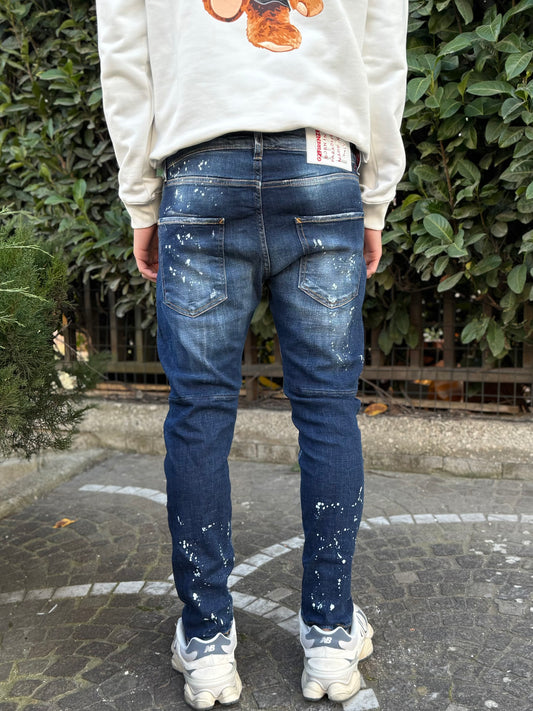 Jeans G2 Firenze "Paint White" Uomo