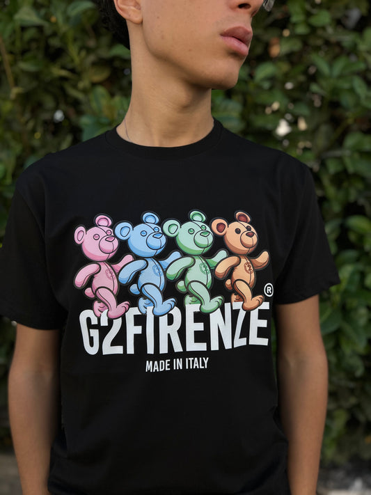 T-Shirt G2 Firenze "Bear" Nera Uomo