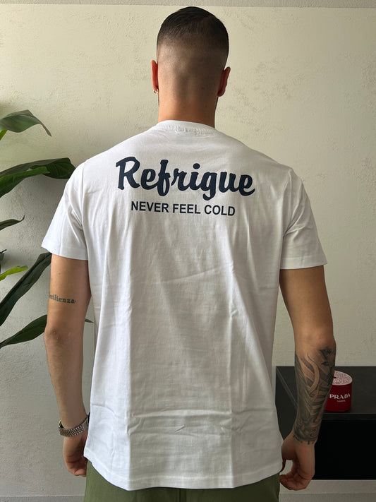 T-Shirt Refrigue "Logo Retro" Bianca Uomo