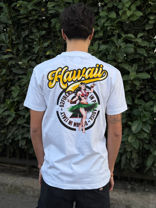 T-Shirt G2 Firenze "Hawaii" Bianca Uomo