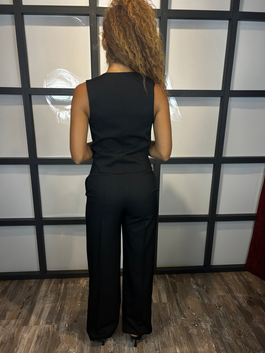 Completo Vicolo Panciotto + Pantalone Nero Donna