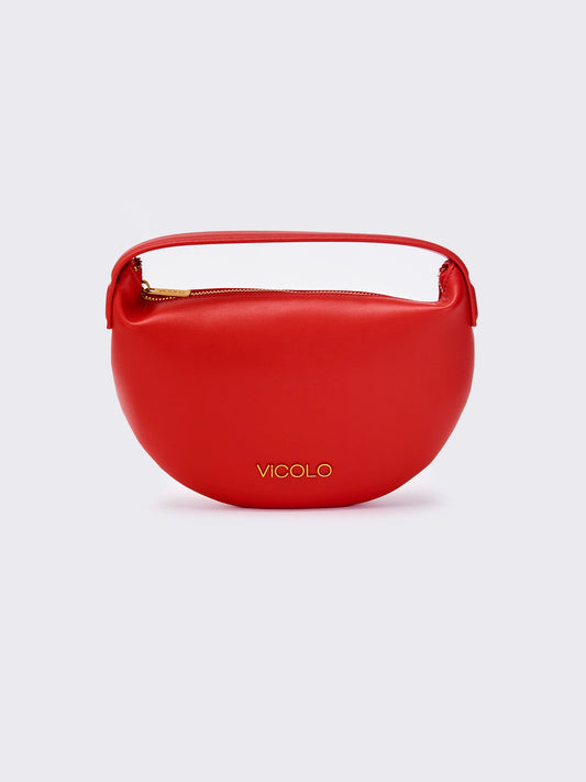 Borsa Vicolo "Croissant" Rosso Donna