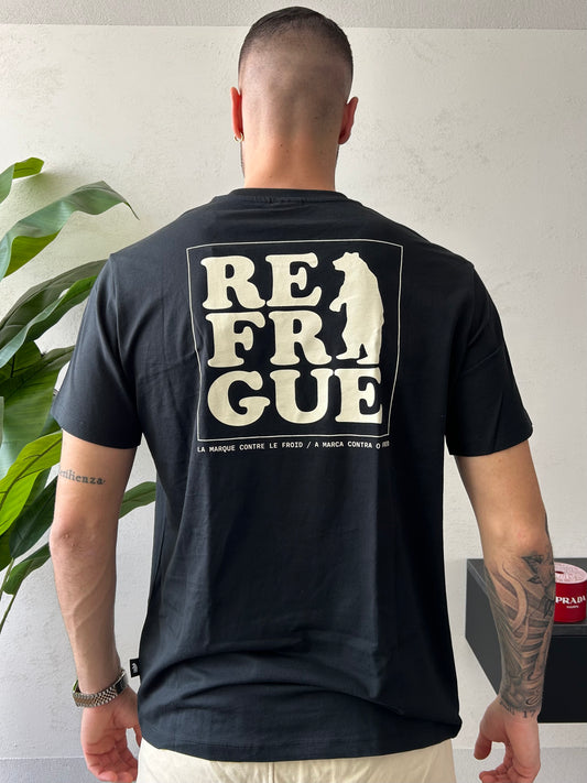 T-Shirt Refrigue "Box Logo" Nera Uomo