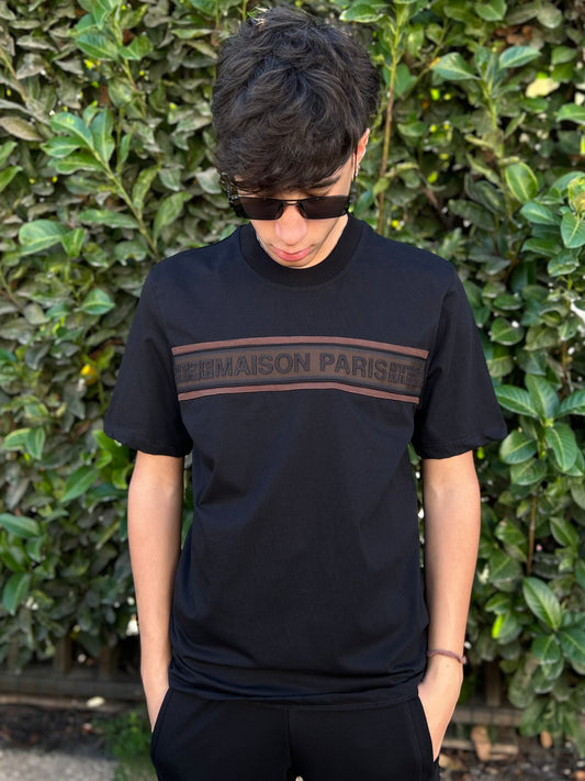 T-Shirt Maison 9 Paris Nera Uomo