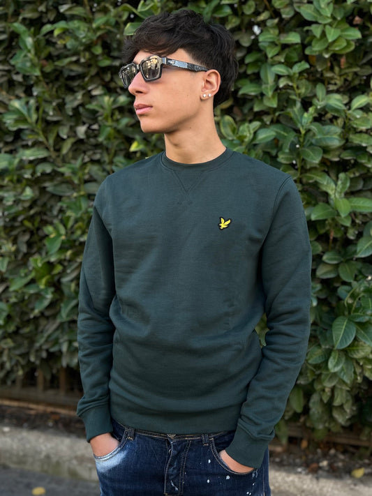 Felpa Lyle & Scott Verde Uomo