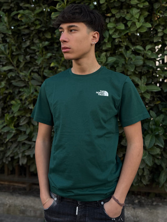 T-Shirt The North Face "Box Nse" Verde Uomo