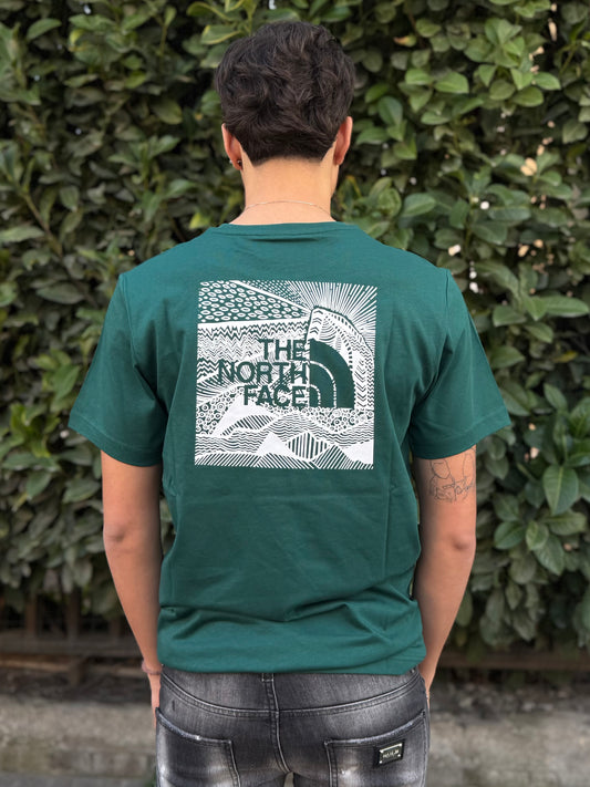 T-Shirt The North Face "Box Nse Celebration" Verde Uomo