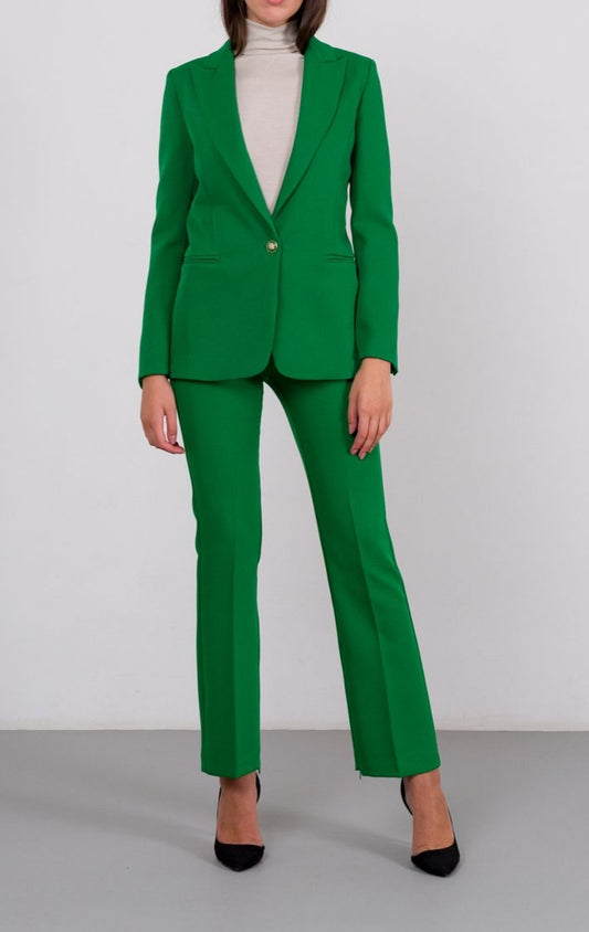 Pantalone Vicolo Tailleur Verde Donna