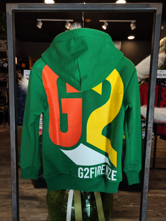Felpa Verde "Green Hoodie" G2 Firenze Bambino/Ragazzo