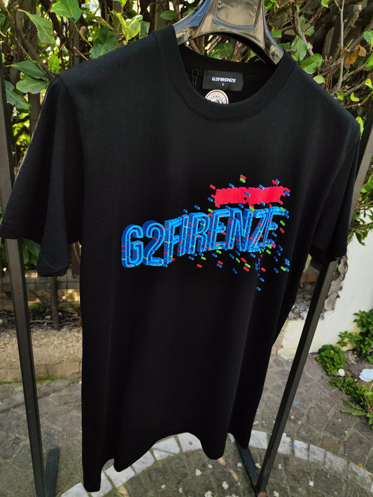 T-Shirt G2 Firenze "Pixel" Nera Uomo
