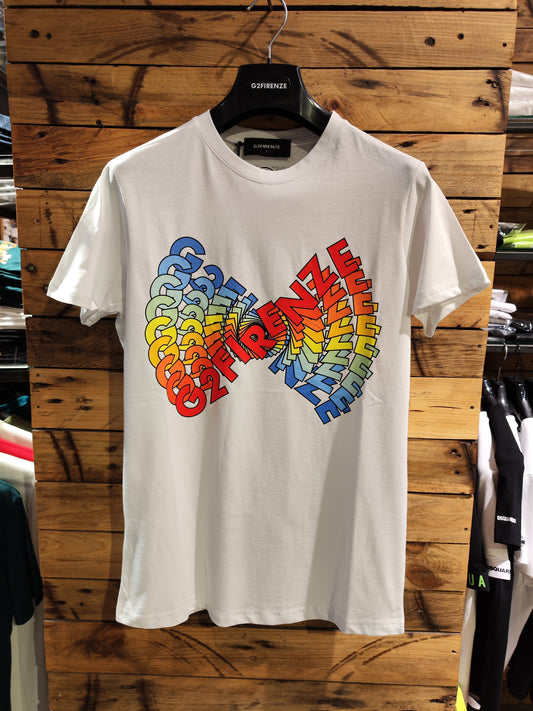 T-Shirt G2 Firenze "Butterfly" Bianca Uomo