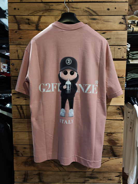 T-Shirt G2 Firenze "Omino" Oversize Rosa Uomo