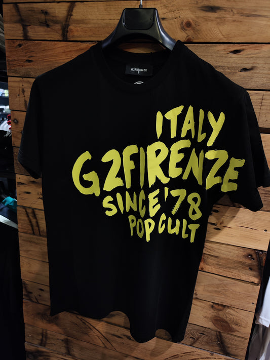 T-shirt G2 Firenze "Pop '80" Nera Uomo