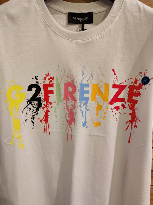 T-shirt G2 Firenze "All Colors" Bianca Uomo