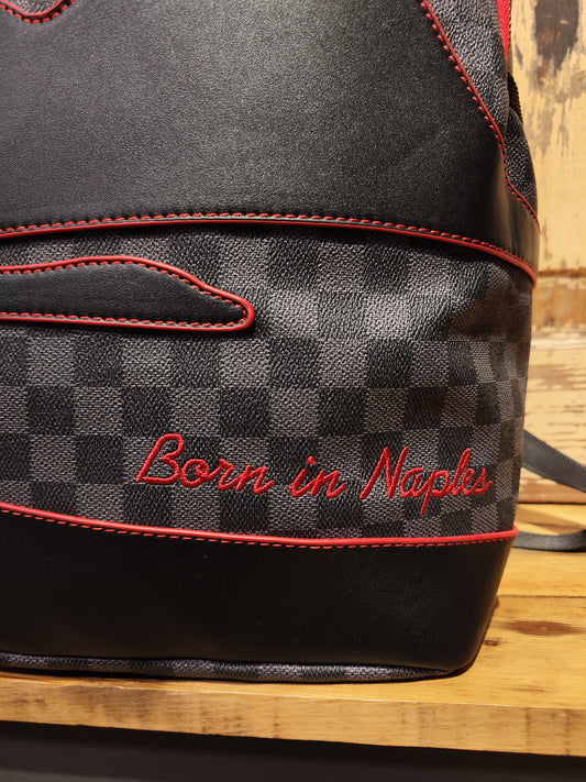 Zaino R372 "Born In Naples" Black/Red Uomo