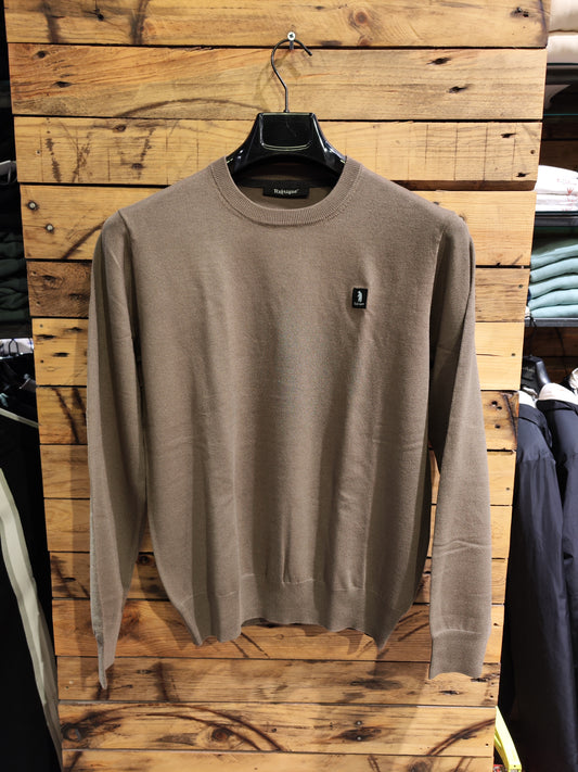 Maglioncino Refrigue Basic Taupe Uomo