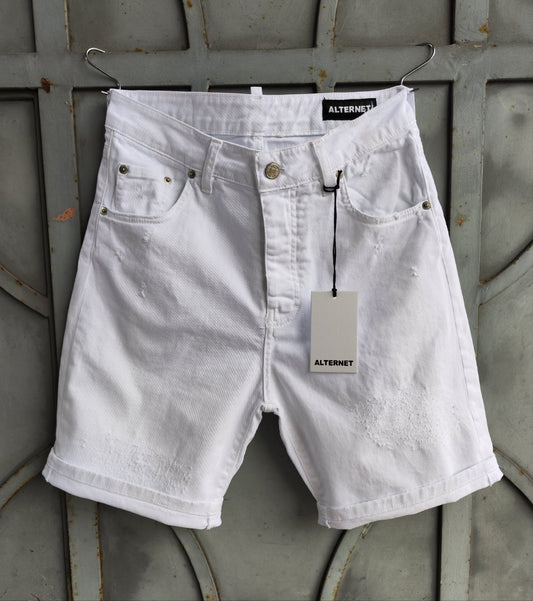 Bermuda Jeans Bianco Alternet