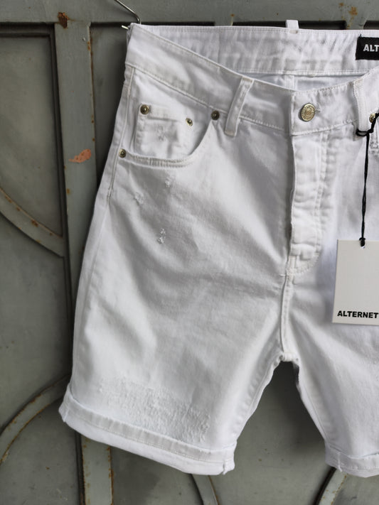 Bermuda Jeans Bianco Alternet
