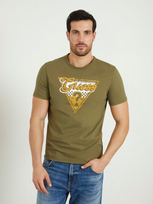 T-Shirt Guess Verde Militare Uomo