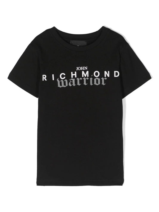 T-Shirt John Richmond "Warrior" Nera Bambino/Ragazzo