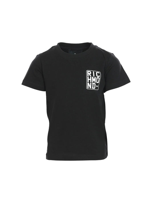 T-Shirt John Richmond "Box Logo" Nera Bambino/Ragazzo