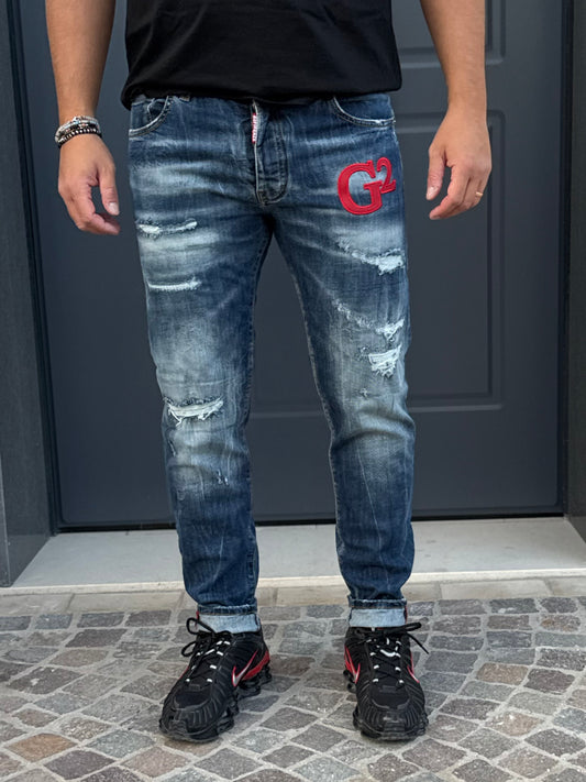 Jeans G2 Firenze Red Leather Uomo