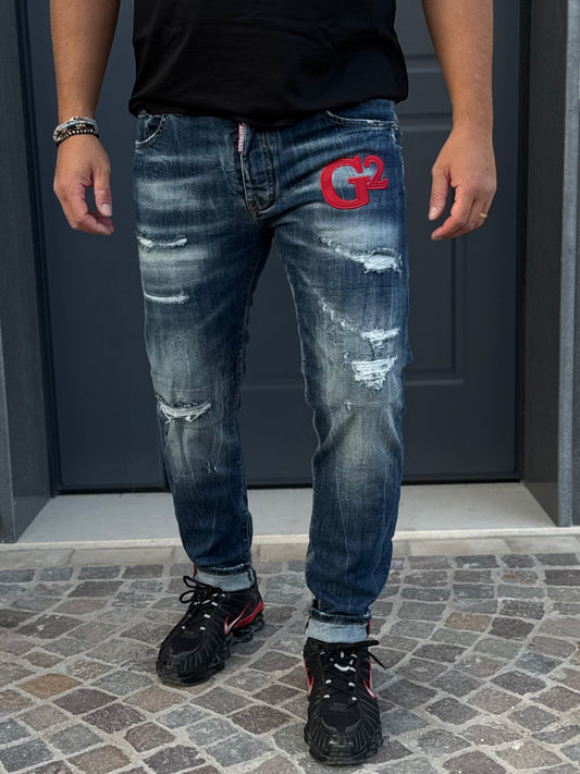 Jeans G2 Firenze Red Leather Uomo