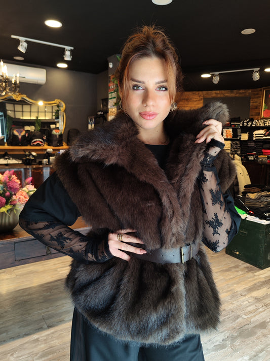 Pelliccia Smanicata Vicolo TF0711 Donna