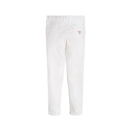 Pantalone in Jeans Bianco chiusura con Bottoni Bambina Guess