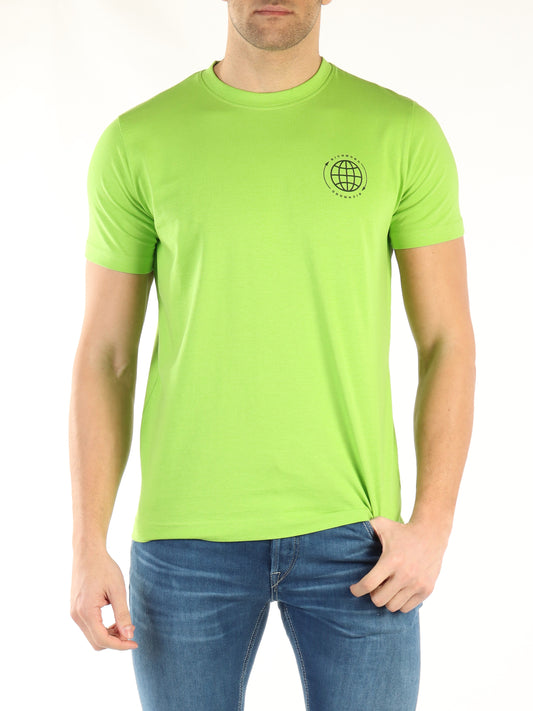 T-shirt Lime con scritta sul retro Uomo John Richmond