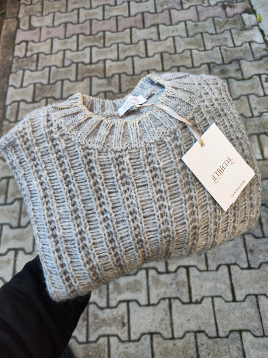 Maglione Le Streghe Lana Grigio Donna