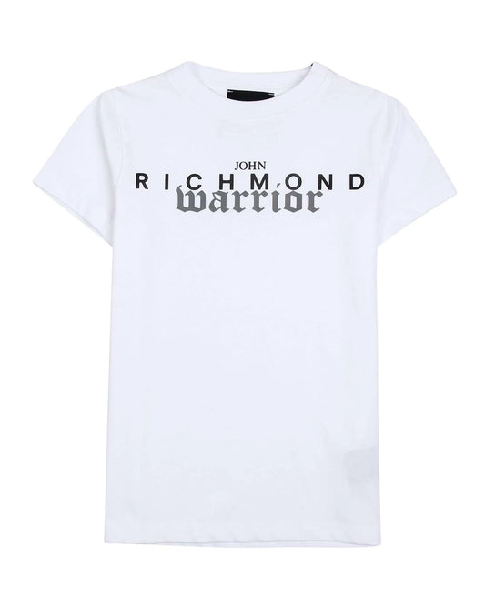 T-Shirt John Richmond "Warrior" Bianca Bambino/Ragazzo