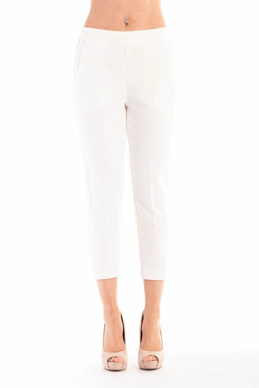 Pantalone Tailleur Bianco Donna Vicolo